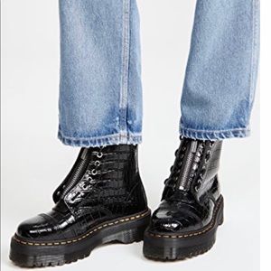 Dr Marten Sinclair Croc Platform Boot